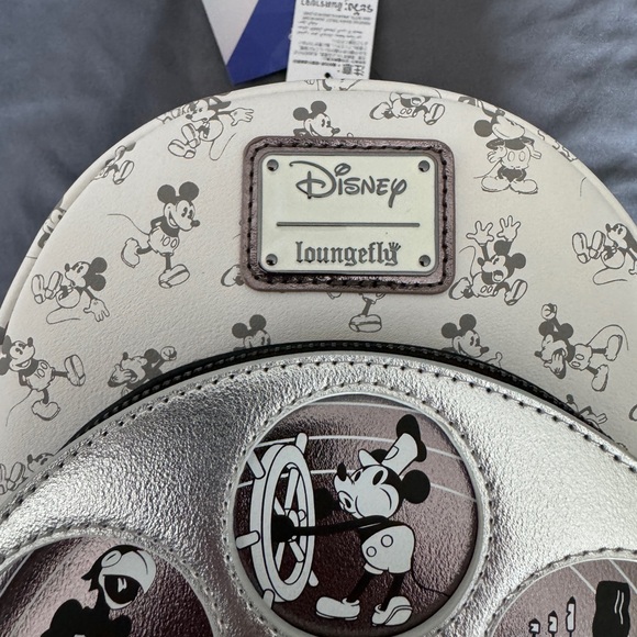 Mickey Mouse Steamboat Willie Loungefly Mini Backpack – Disney100 - Picture 3 of 3